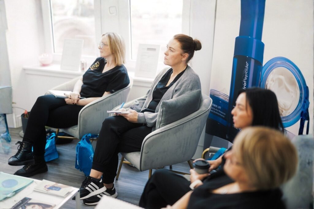 Students at the ATA undergoing medical aesthetics training.