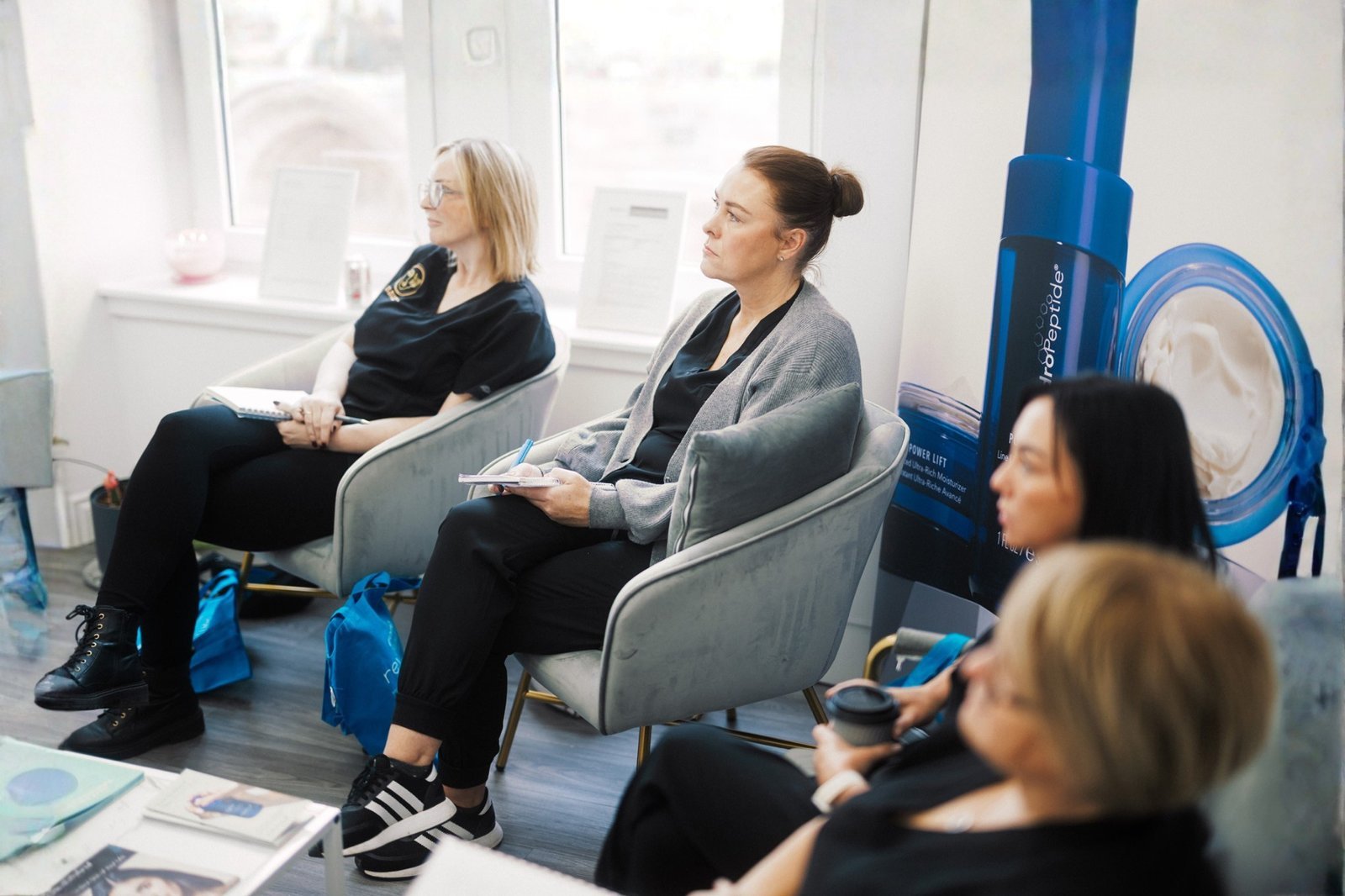 Students at the ATA undergoing medical aesthetics training.